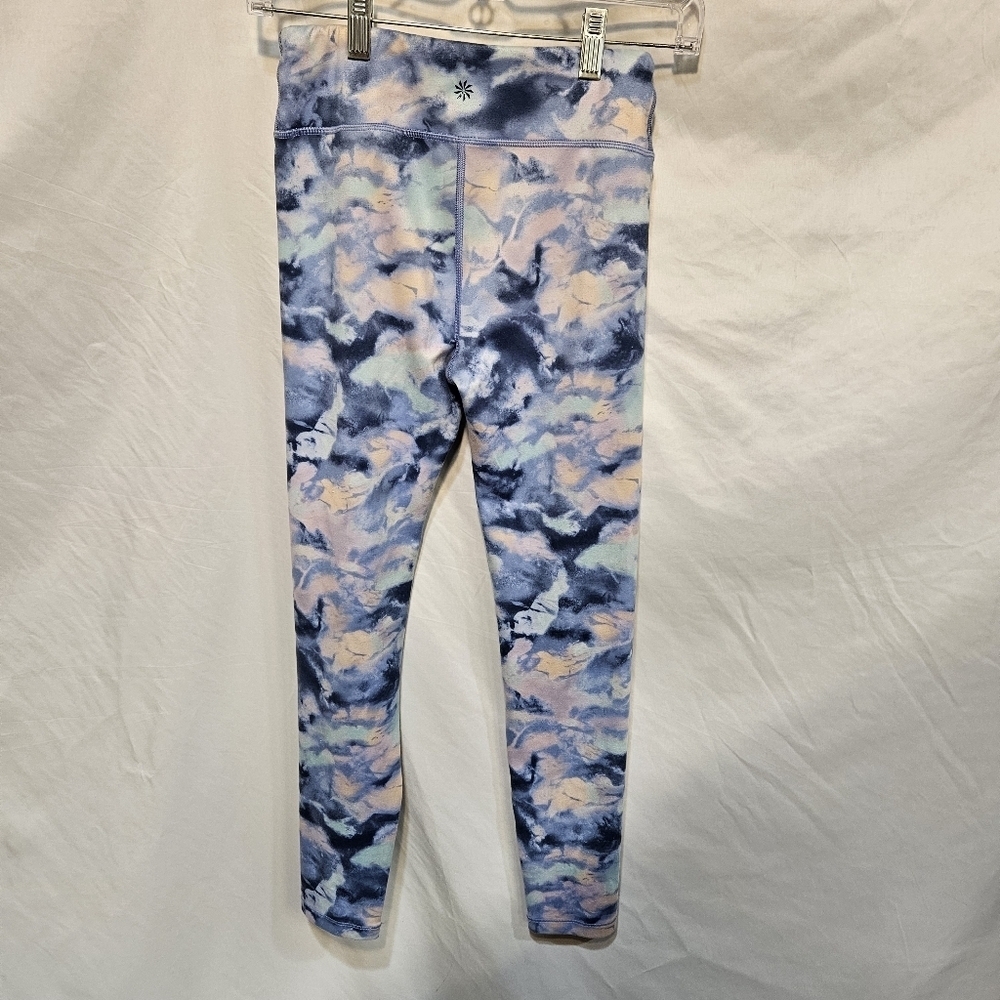 Athleta Girl High Rise Printed Chit Chat Tight Blue Tie Dye Size XL 14